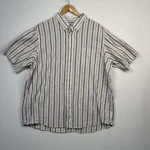 Eddie Bauer Men's XXL Short‎ Sleeve Striped Shirt